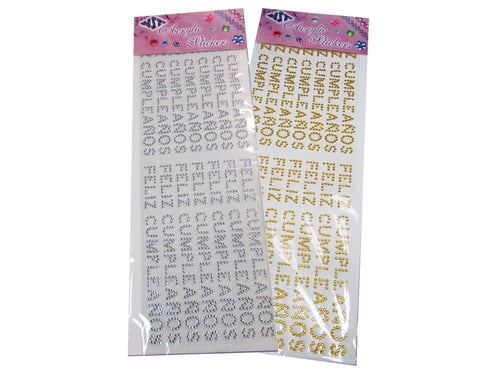  Capitals Alphabet Stickers - Silver Colored Adhesive