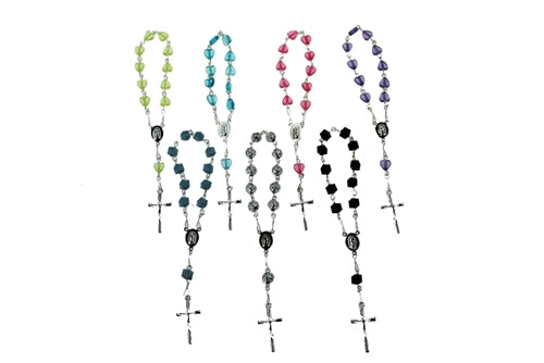 5 Miniature Rosary Favors - Round Bead (Higher Quality) (12 Pcs