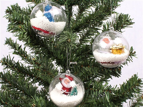 Clear Plastic Ornaments: 100mm Disc Christmas Ornament